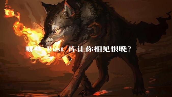 哪些 Rust 库让你相见恨晚？