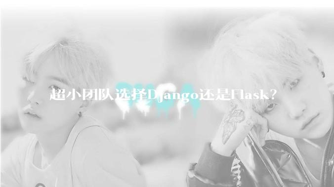 超小团队选择Django还是Flask？