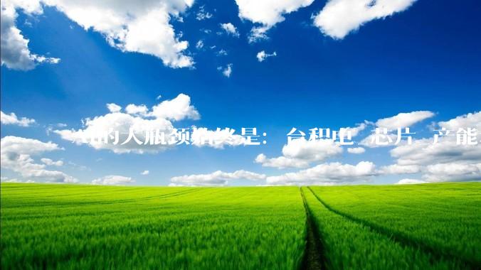 AI的大瓶颈始终是：台积电_芯片_产能利用率_魏哲家