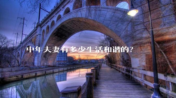 中年夫妻有多少生活和谐的？