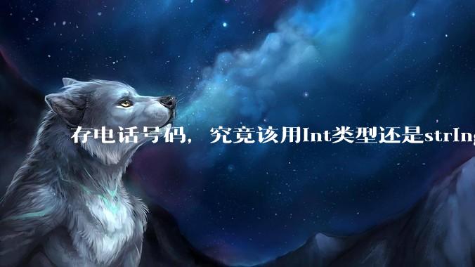 存电话号码，究竟该用int类型还是string类型？