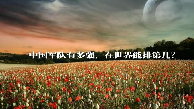 中国军队有多强，在世界能排第几？