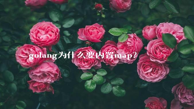 golang为什么要内置map？