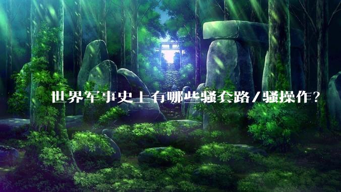 世界军事史上有哪些骚套路/骚操作？