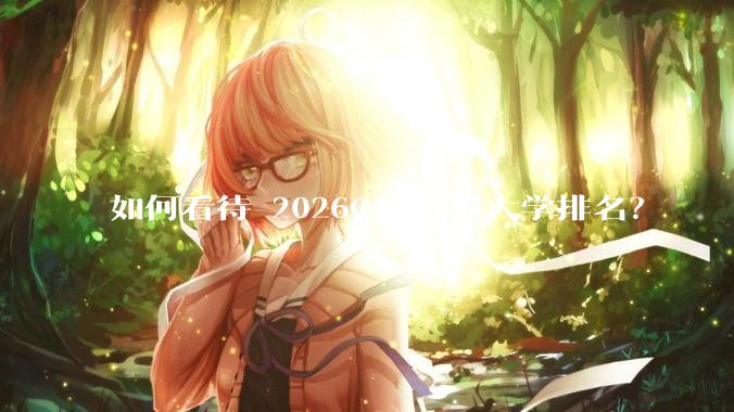 如何看待 2026QS 世界大学排名？