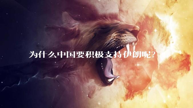 为什么中国要积极支持伊朗呢？