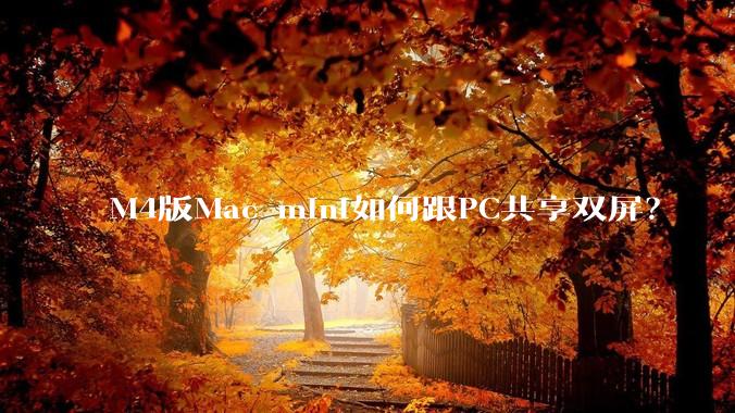 M4版Mac mini如何跟PC共享双屏？